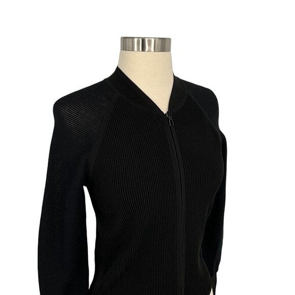 Lululemon Lightweight Ribbed Knit Jacket Black Size S Full Zip Long Sleeve - Picture 7 of 9
